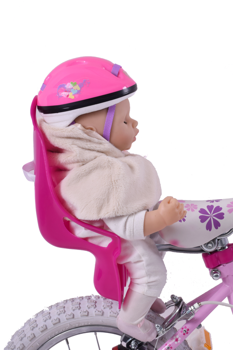 Girls Bike Pink Dolly Seat,with Dolls Helmet Exclusive Ideal Present