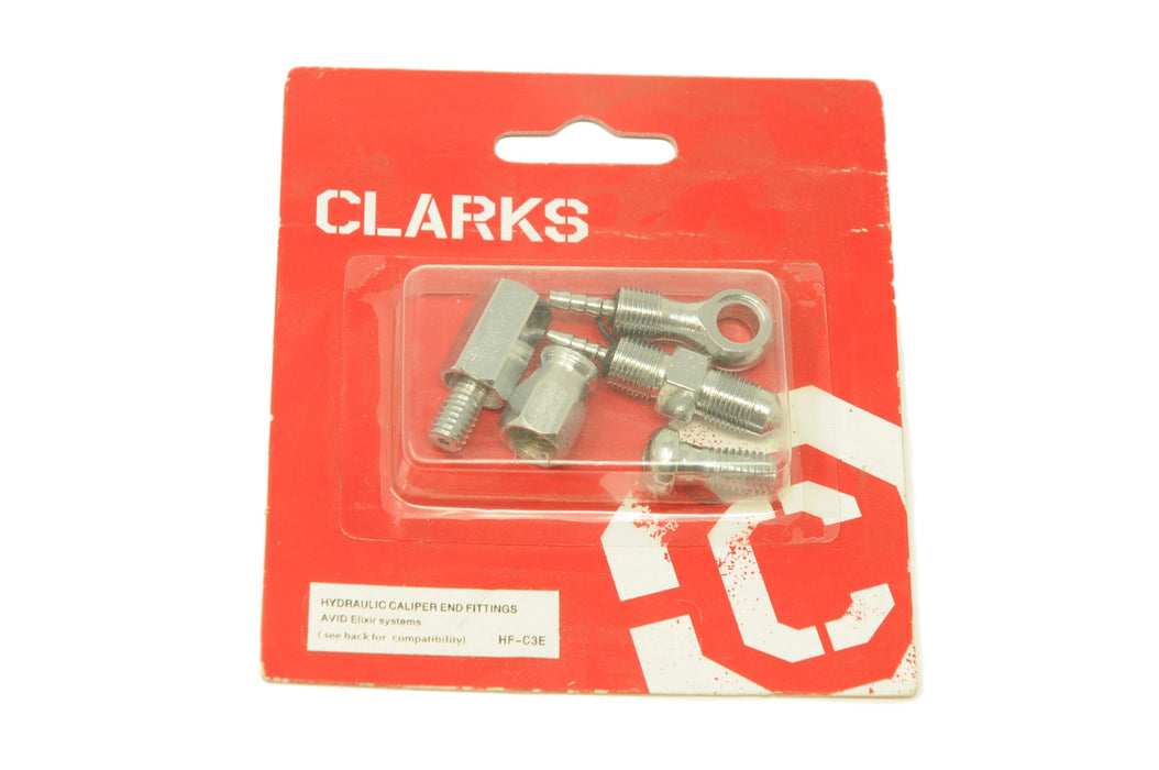 CLARKS COMPLETE MTB HYDRAULIC BRAKE CALIPER FITTINGS KIT  FOR AVID ELIXIR, HF-C3E
