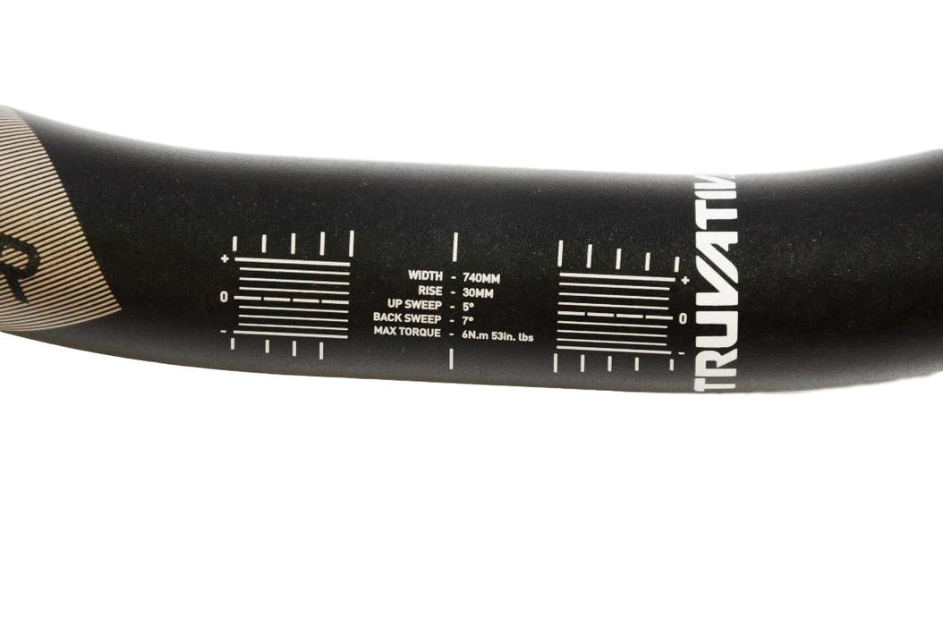 TRUVATIV BOOBAR 740mm RISERBAR DOWNHILL MTB HANDLEBAR 30mm RISE 40% OFF RRP
