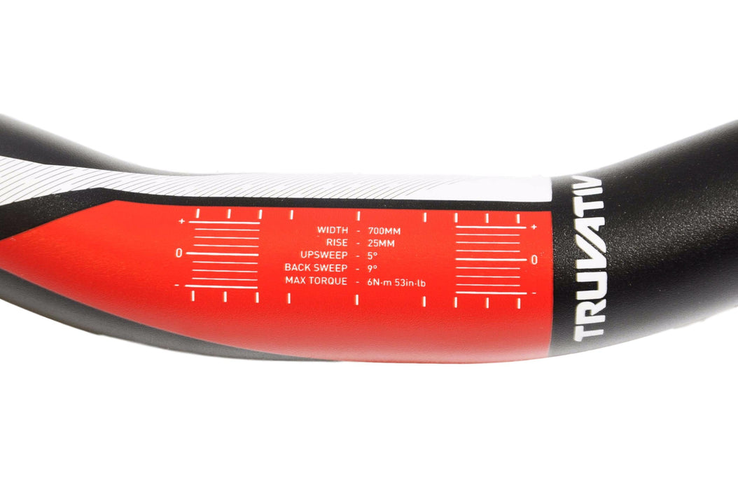 TRUVATIVE STYLO 700mm WIDE DOWNHILL MTB HANDLEBAR 25mm RISE BLAST BLACK 40% OFF