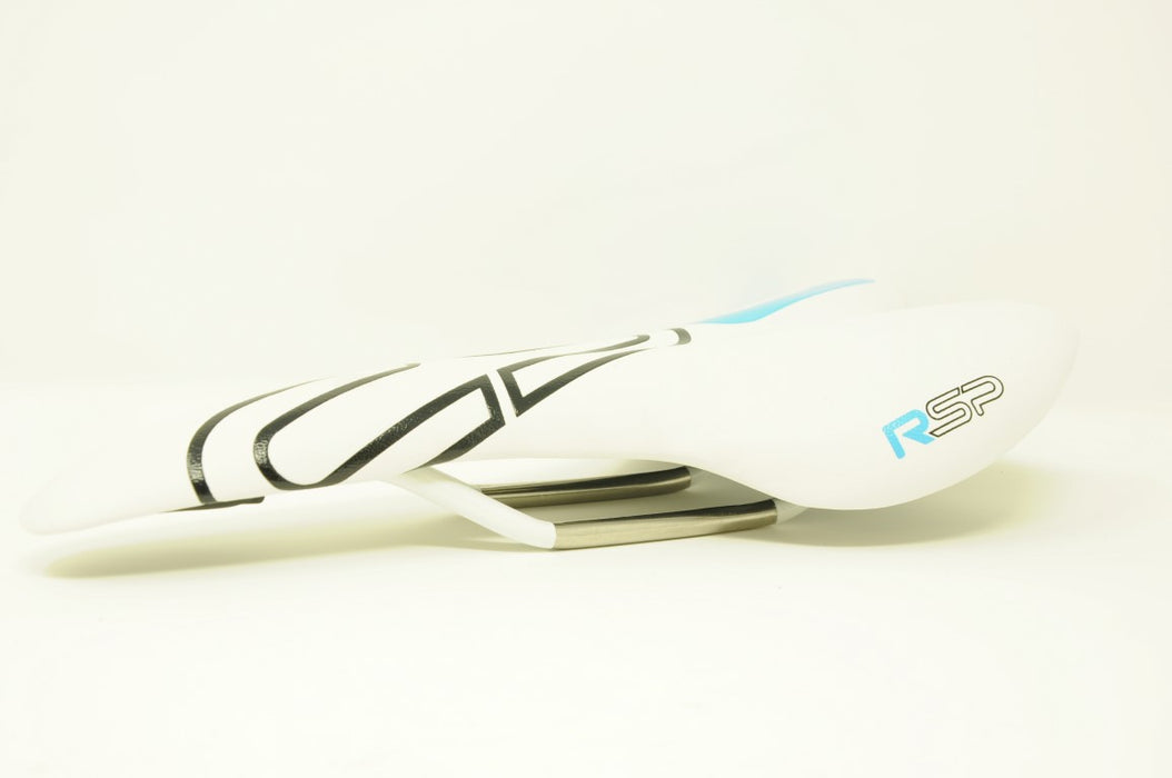 RSP PRO RACE SADDLE WHITE LEATHER GENTS MENS TITANIUM RAILS NORMALLY £39.99