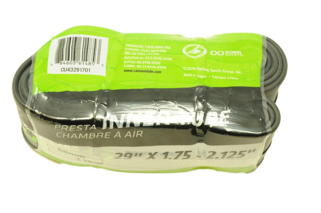 PAIR CANNONDALE MTB INNER TUBES 60mm HP PRESTA VALVE SUIT 29” x 1.75 - 29" x 2.125