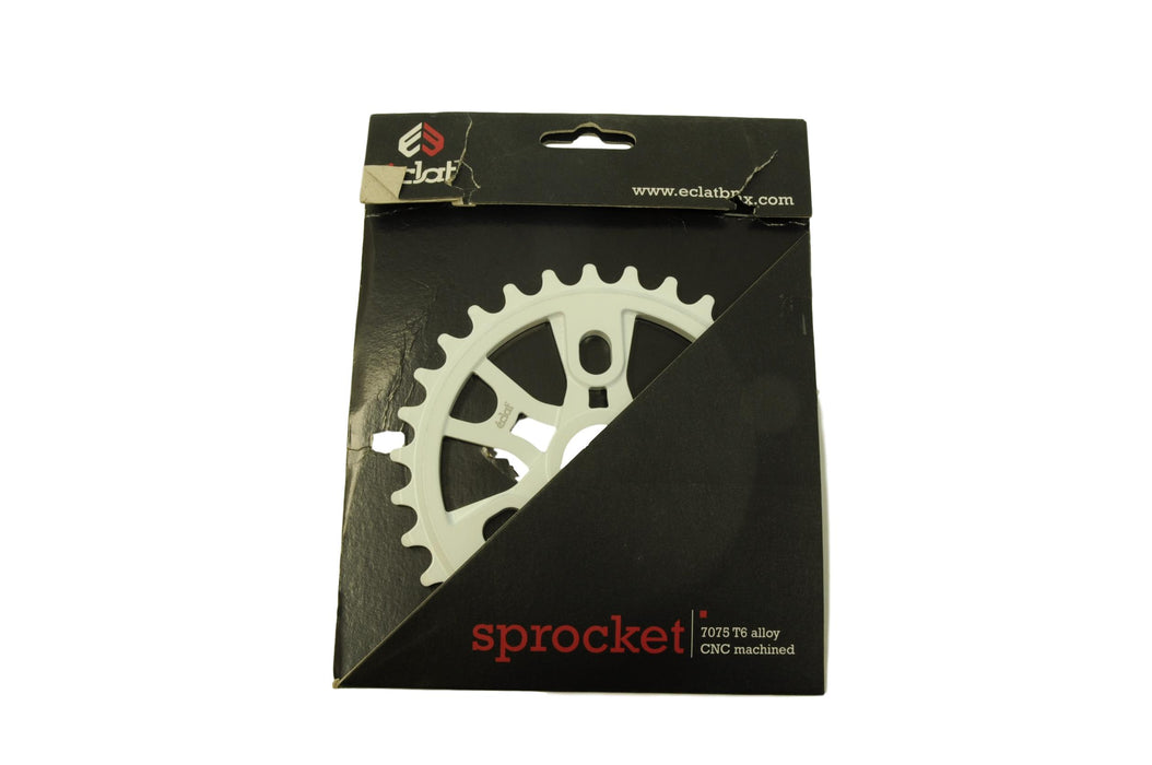 Eclat Tilt Sprocket Chainring 30T 1-8” Flat White with Spacers