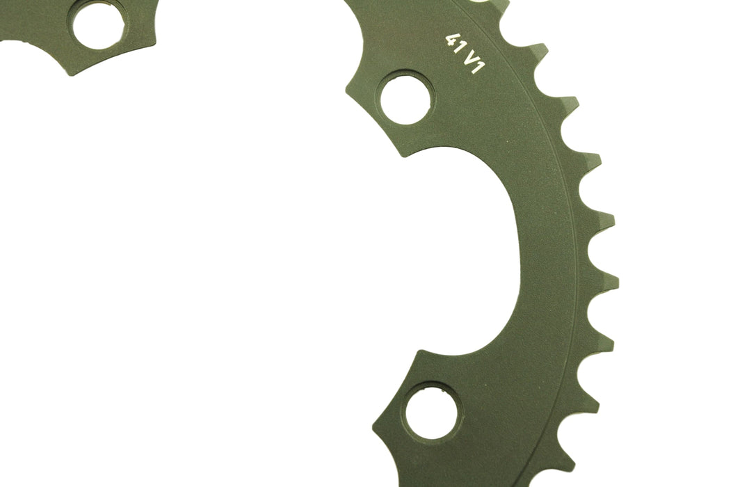TRUVATIV AM BMX 5 BOLT CHAIN RING 41 TEETH ALUMINIUM 4mm  BLAST BLACK CNC 110 BCD