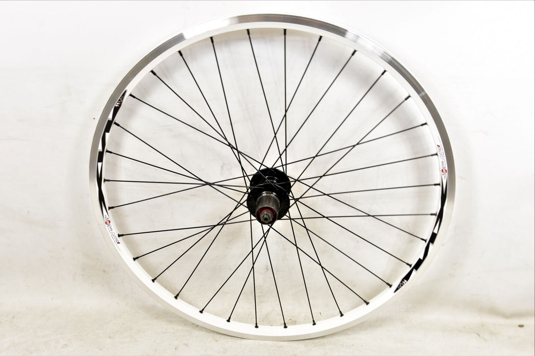 26” MTB 559 x17 MX DISC RIM REAR 8-9 SP CASSETTE HUB WHEEL DOUBLE WALL WHITE