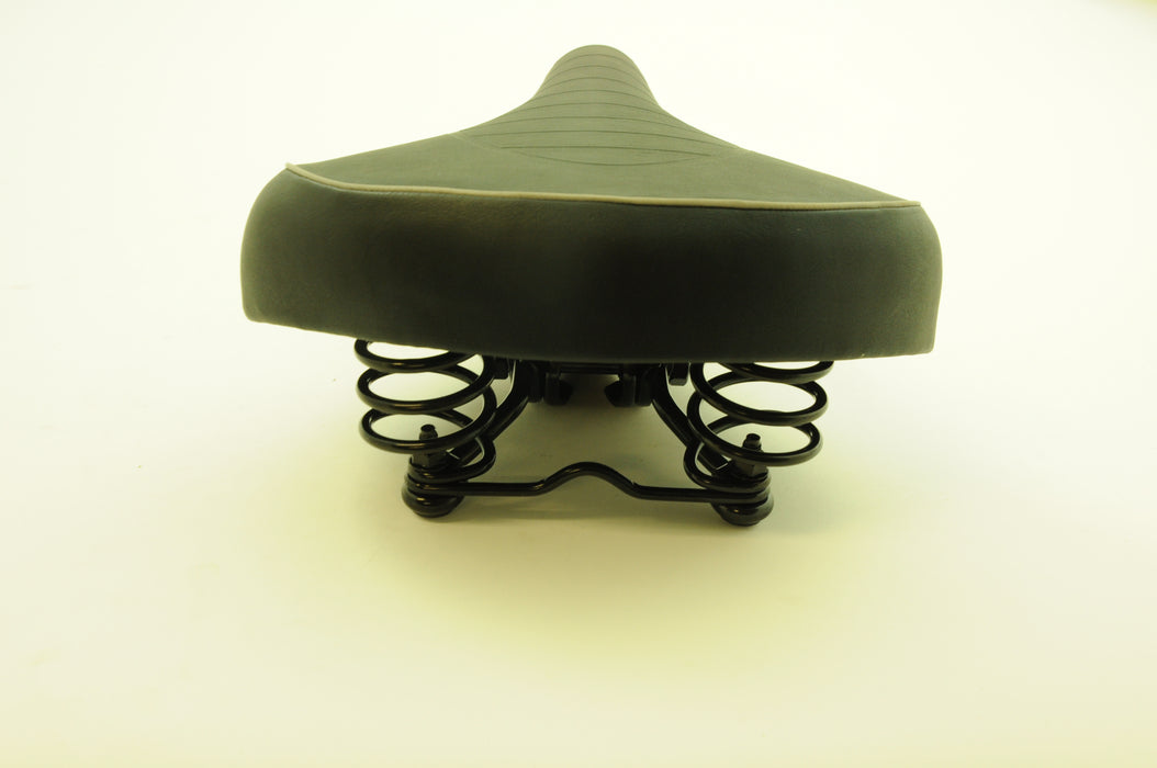 CHILDS BIKE SEAT WIDE COMFORT BIKE SPRUNG SADDLE CRUISER TYPE FLAME PATTERN