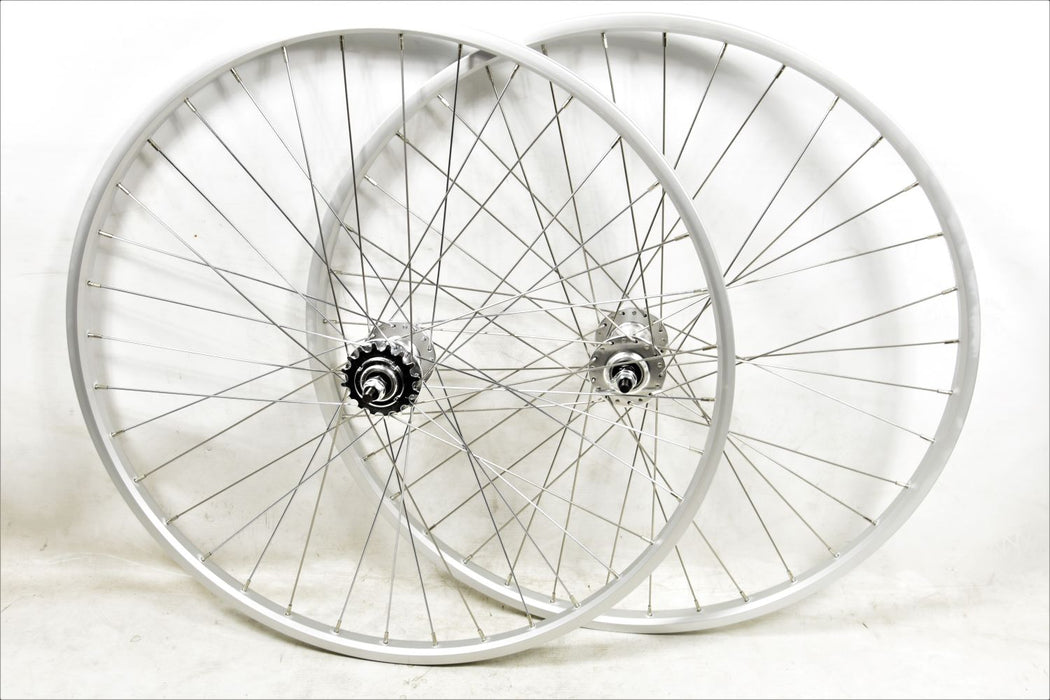 PAIR 26 X 1 3-8" ( 590 X 19 ) FLIP FLOP FIXIE BIKE WHEELS RIMS + SEALED HUBS