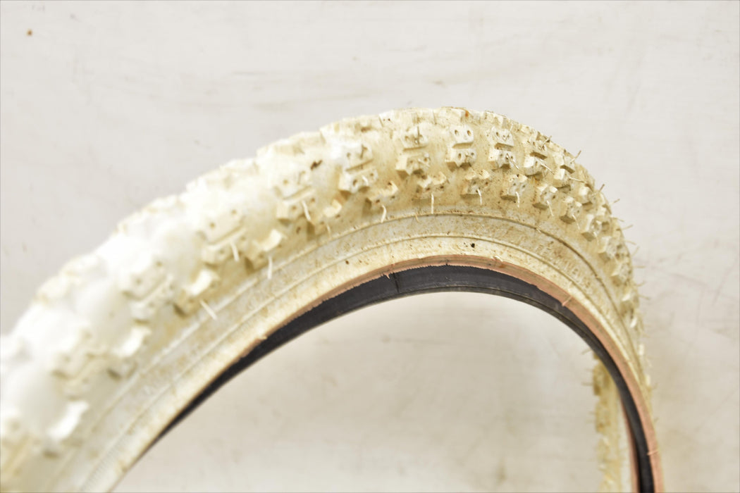 Pair 20 x 2.125 Very Soiled White BMX Tyres & Inner Tubes For Old School BMX Or Modern BMX Comp Iii Type Tread Clearance Sale 60% Off