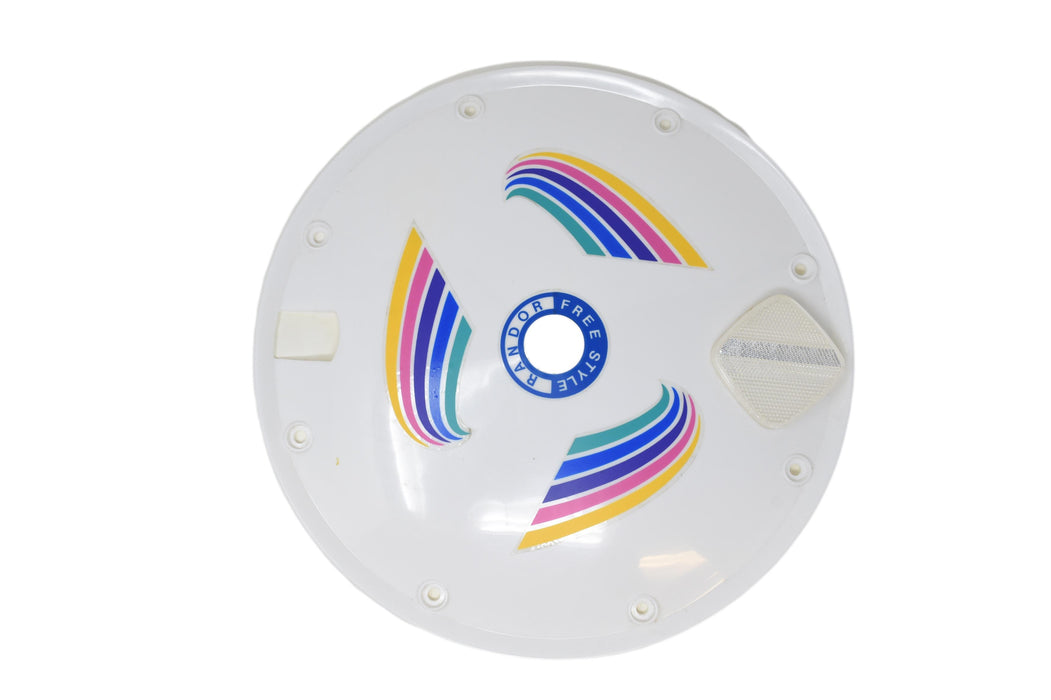 FULL SET OF WHITE BMX WHEEL DISC’s (4) FOR ANY 20” WHEEL CYCLE CHOICE OF STICKER
