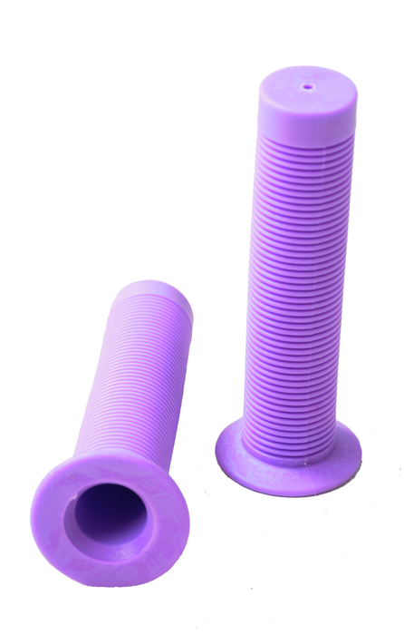 Purple Bike Handlebar Grips Ribbed, Soft Luxury Feel, Very Comfortable 135mm Long