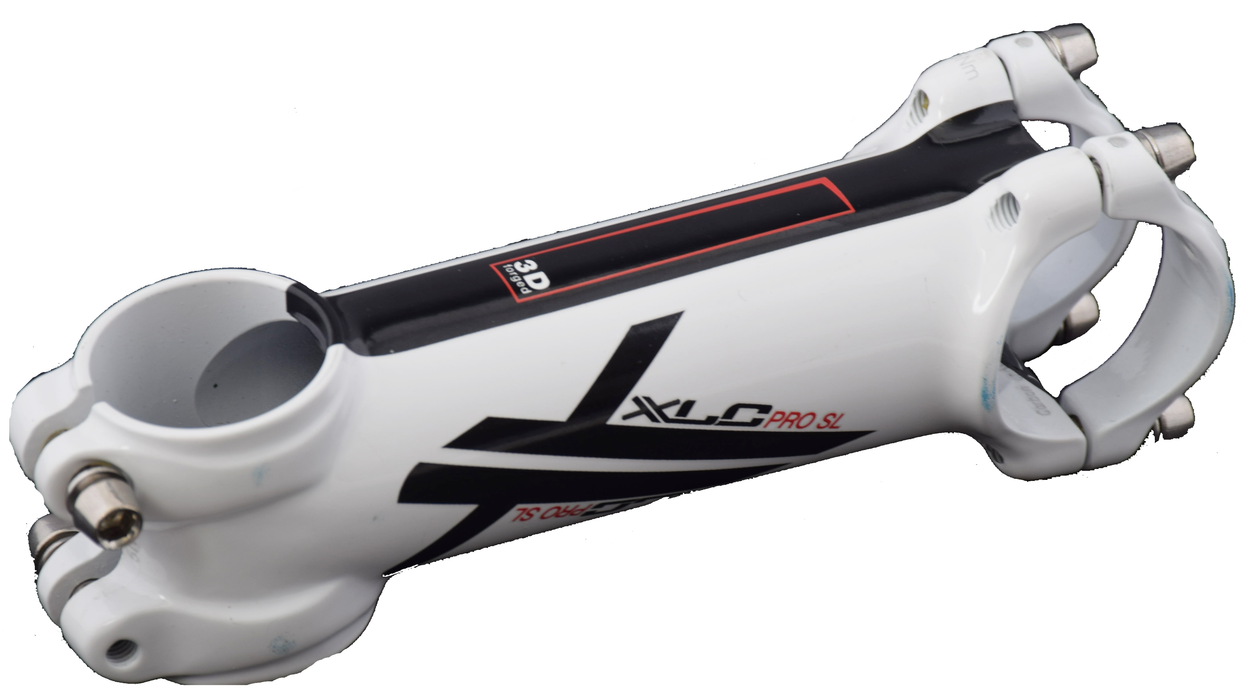 RALEIGH XLC PRO SL A-HEAD ROAD - MTB BIKE STEM XLC PRO SL 1 1-8" LIGHTWEIGHT ROAD BIKE - MTB A-HEAD STEM 31.8mm BLACK & WHITE 110mm