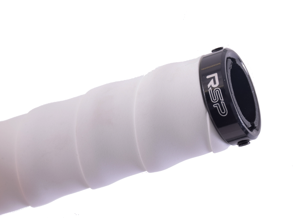 PAIR RSP RACE HANDLEBAR TAPE TYPE DOUBLE LOCK ON COMFORT SOFT BIKE HANDLEBAR GRIPS WHITE 22.2mm