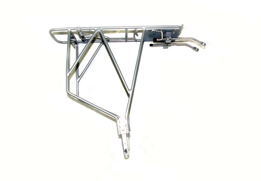 Tranz-x Bike Rear Alloy Carrier Pannier Adjustable Luggage Rack 26-700c Wheels Silver