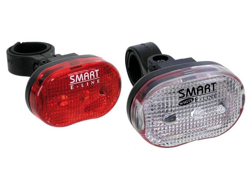 Pair Smart E-Line Front & Rear Led Bright Cycling Bike Safety Lights Set Waterproof