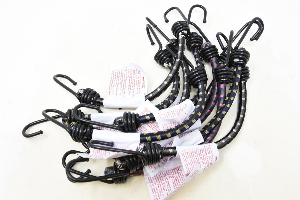 Ten (10) Short 10” Bungee Elastic Pannier Luggage Strap Tie Down Bungy Cords