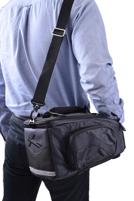 XLC BIKE CARRIER FITTING TOP BOX PANNIER BAG, DOUBLES AS A SHOULDER BAG 15 LITRE WATER RESISTANT