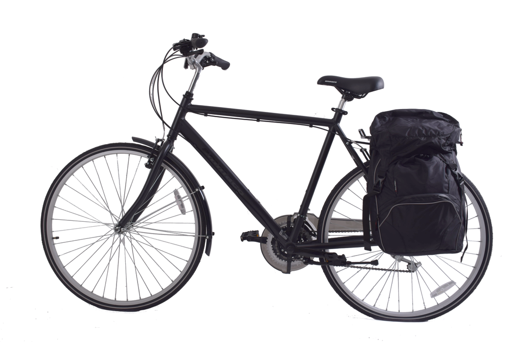 RALEIGH BIKE SINGLE LARGE PANNIER LUGGAGE BAG,CLIP ON + RAIN COVER 25 LITRE 50% OFF