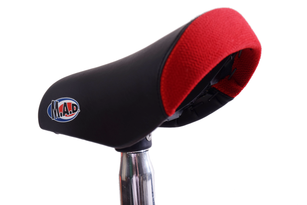 M.A.D MINI RACE BMX SEAT SADDLE + 27.2mm POST, BMX TRAILS, COMPETITION & MINI BIKES KEVLAR