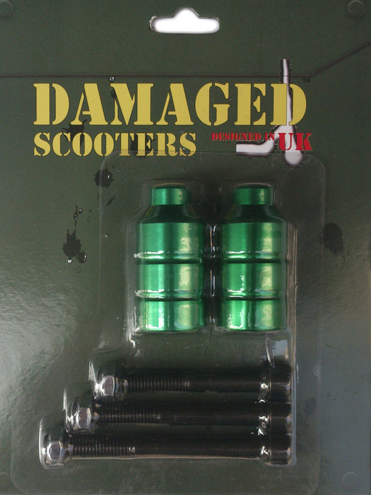 “Damaged” Brand Stunt Scooter Freestyle Grinding Trick Nuts Pegs Slider With Axle