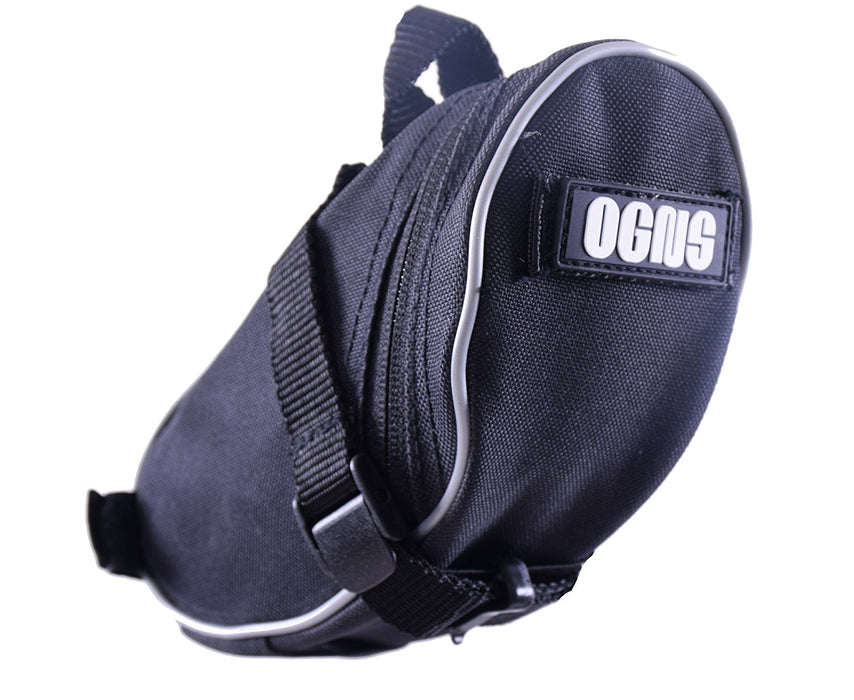 OGNS LARGE BIKE UNDER SADDLE BAG BLACK 0.7 LITRE LARGE PIANO TYPE BAG, WATER RESISTANT WIDE MOUTH