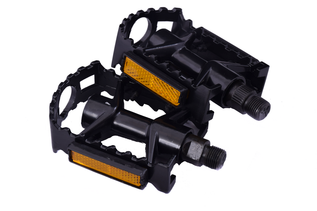 Anodised Black Alloy 9-16" MTB Pedals One Piece Lightweight Boron Axle 50% OFF RRP