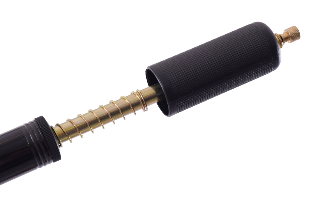 AMMACO “FAT BOY” PLASTIC 15" BIKE PUMP TRADITIONAL TYPE WITH DUAL CONNECTOR SUITS ALL VALVES BLACK