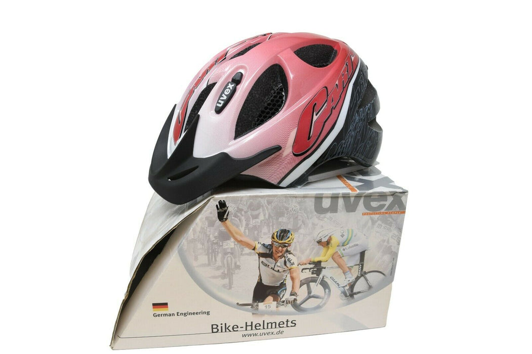 Uvex Hero Cartoon Childrens Bike Helmet 49 - 55cm Two Tone red With Peak New