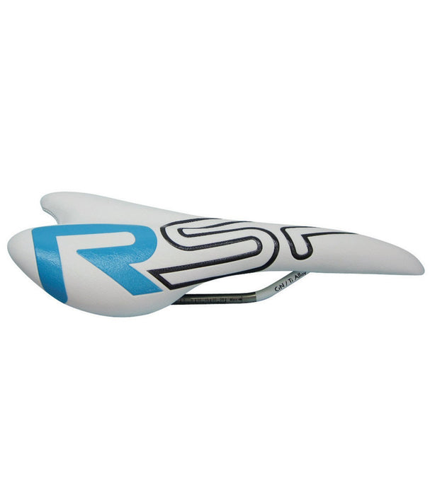 RSP PRO RACE SADDLE WHITE LEATHER GENTS MENS TITANIUM RAILS NORMALLY £39.99