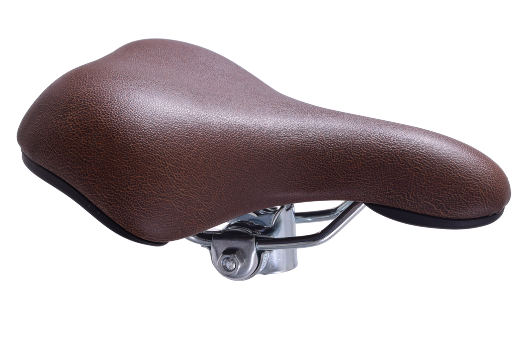 TRADITIONAL BROWN BIKE SADDLE FROM DAWES LADIES OR MENS COMFY ANY CYCLE SEAT