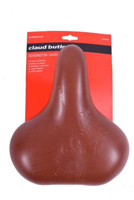 CLAUD BUTLER KENSINGTON TRADITIONAL WIDE END COMFORT WOMENS BIKE SADDLE BROWN