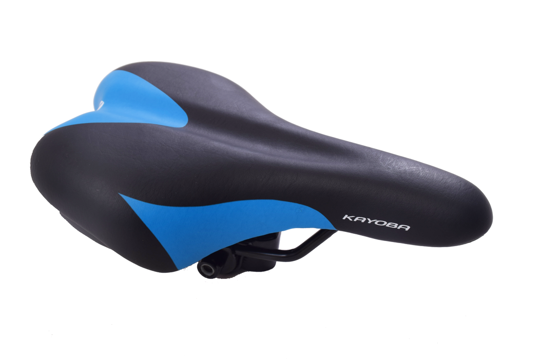 TOP VALUE COMFORTABLE SOFT MTB HYBRID BIKE SEAT SMART BLUE & BLACK CYCLE SADDLE