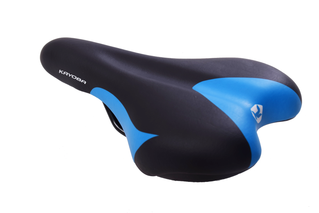 TOP VALUE COMFORTABLE SOFT MTB HYBRID BIKE SEAT SMART BLUE & BLACK CYCLE SADDLE