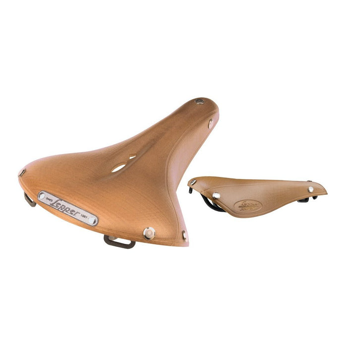 Natural Lepper Tourer Core Leather Authentic Line Trk Retro Sprung Bike Saddle