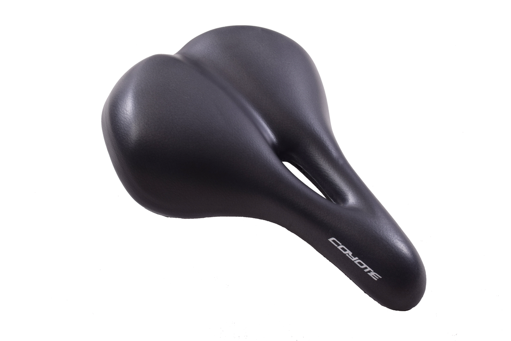 EXTRA COMFORT WIDE BIKE SEAT BICYCLE SADDLE WITH CUT OUT PRESSURE RELIEF PADDED BLK