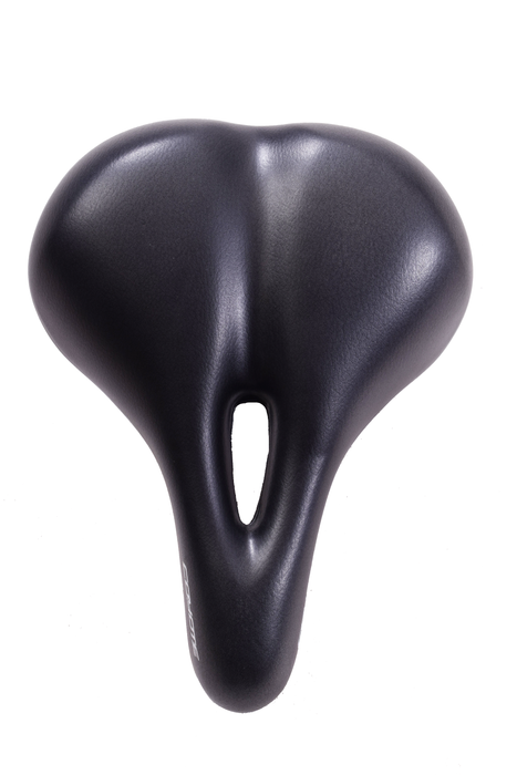 EXTRA COMFORT WIDE BIKE SEAT BICYCLE SADDLE WITH CUT OUT PRESSURE RELIEF PADDED BLK