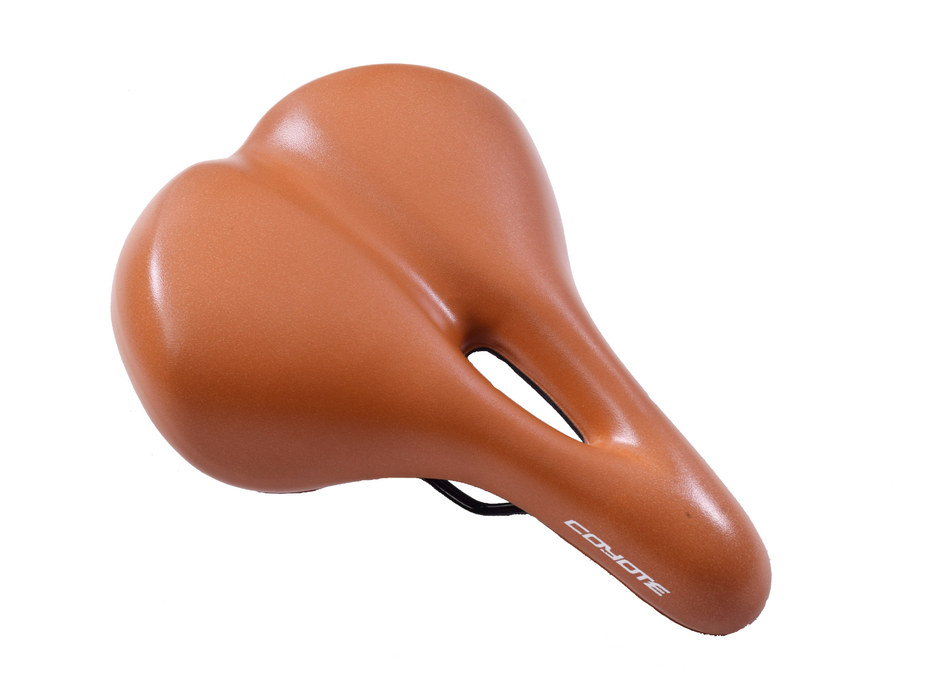 Luxury Super Comfort Bike Saddle With Pressure Relief Flow Cut Out Padded Brown