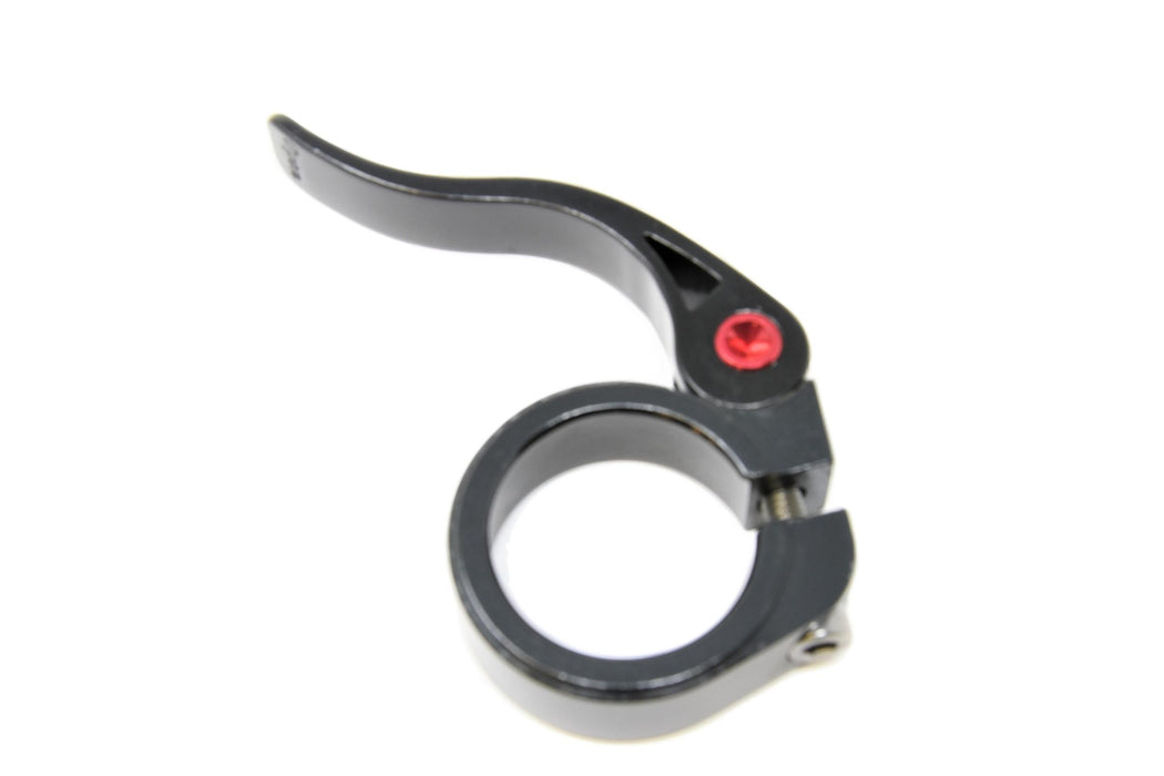 Snafu Quick Release BMX, MTB Race Seat Clamp 31.8mm Forged Alloy-Stainless Black