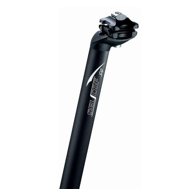 SELCOF 29.4mm Quality Alloy Seat Post 400mm Long Micro Adjust Forged Top Black