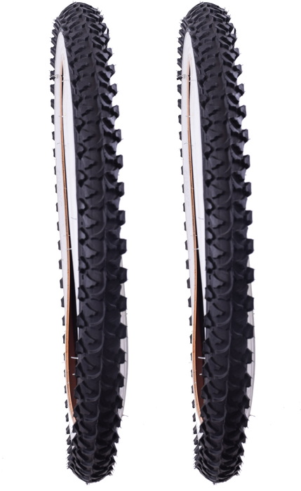 PAIR BMX 20” x 2.125” WHITEWALL TYRES & TUBES HEAVY DUTY TREAD SUIT MTB, BMX, FOLDERS