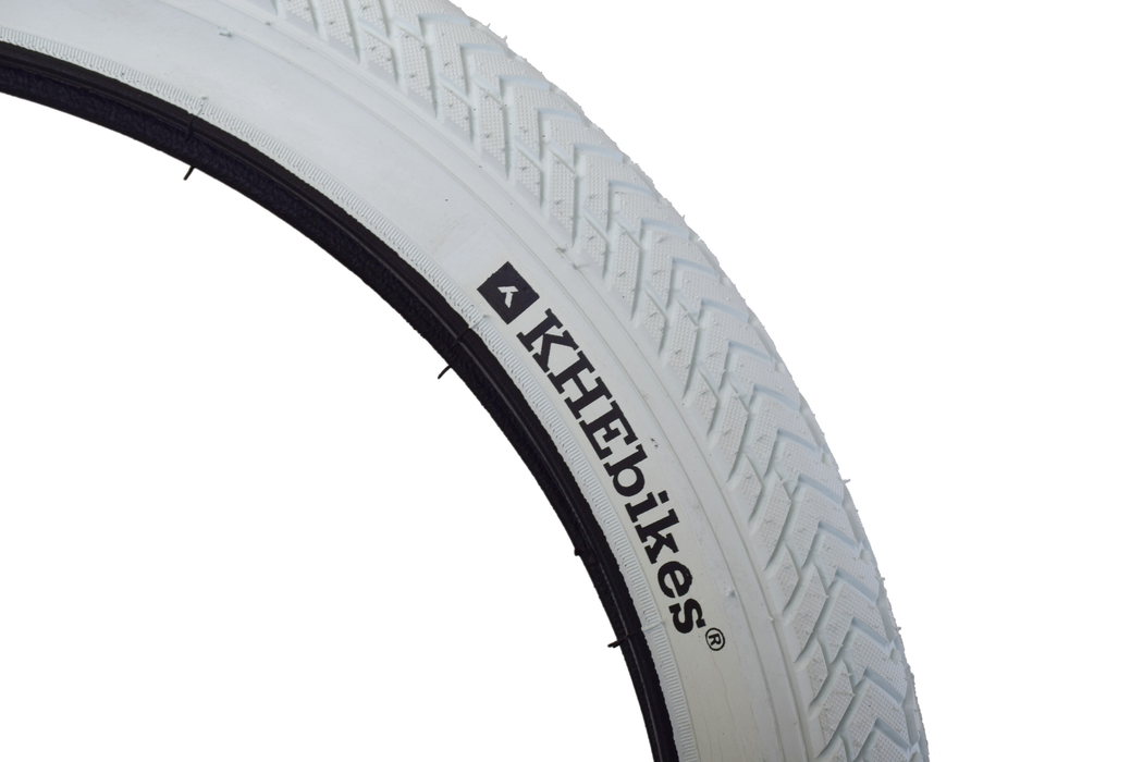 Pair (2) KHE MVP 20 X 2.30 Dirt Pattern Bmx Freestyler Bike Tyre Shaded White Colour