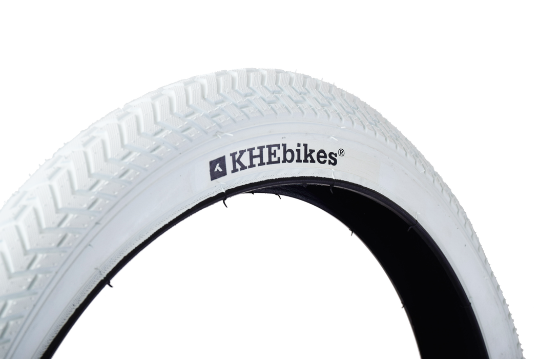 Pair (2) KHE MVP 20 X 2.30 Dirt Pattern Bmx Freestyler Bike Tyre Shaded White Colour