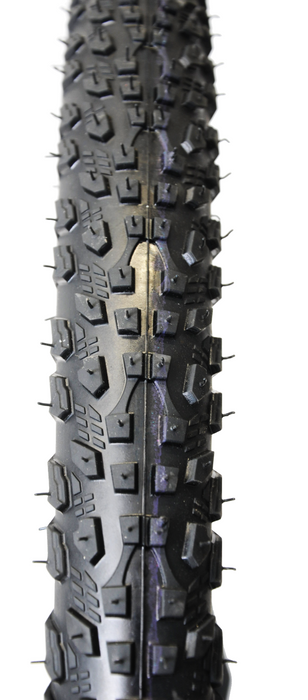 Pair (2) 27.5" x 2.10" Mountain Bike Tyres MTB Knobbly Off Road Type Tread Black