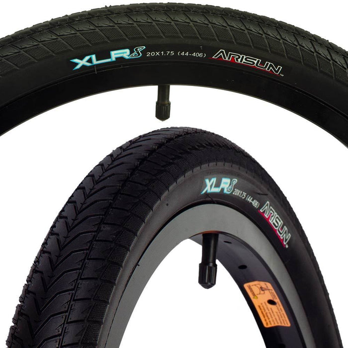 PAIR ARISUN XLR8 20 x 1.75 USA RACE DESIGNED BMX RAMP TYRES RACE READY WIRE BEAD