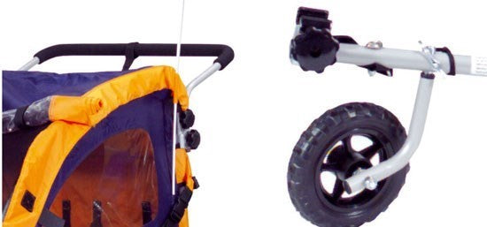 STROLLER CONVERSION KIT FOR RALEIGH AVENIR CLEVELAND BIKE TRAILER INCLUDES HANDLE & 3rd WHEEL