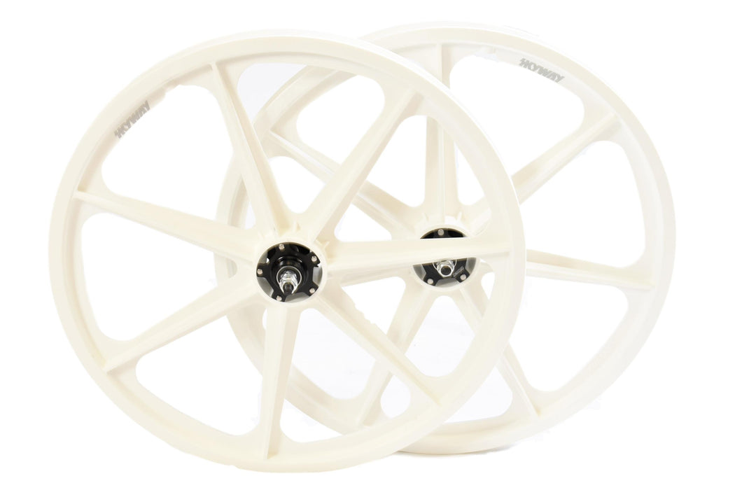 Pair Skyway Tuff II 50th Anniversary 24" (507 Rim) White Wheels Sale Price RRP £499.99