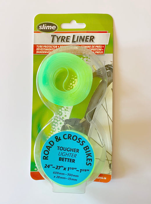 FED UP GETTING BIKE PUNCTURES USE SLIME GREEN CYCLE TYRE 25mm ANTI-PUNCTURE INNER TUBE LINER PROTECTION TAPE SUITS 24” UP TO 28” NARROW TYRES