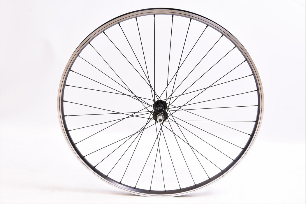 Front Hybrid Trekking Bike Wheel 700c (622 X 19c) Black Double Wall Rim