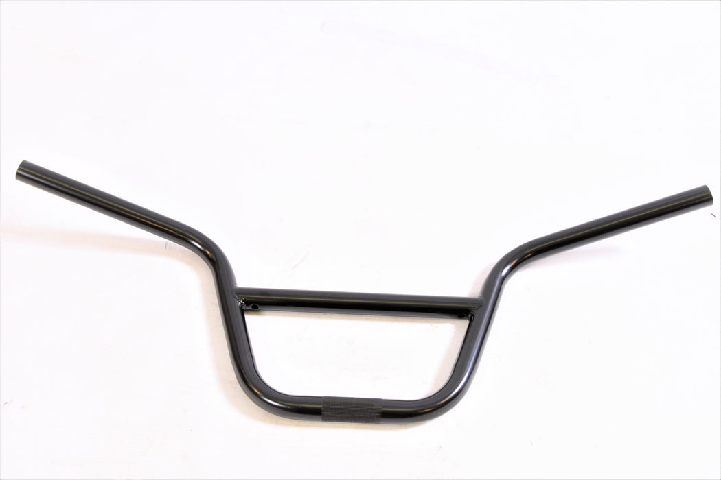 BMX HANDLEBAR 680mm (26 ½”) WIDE WITH 230mm CENTRE BRACE BAR BLACK 8” DROP