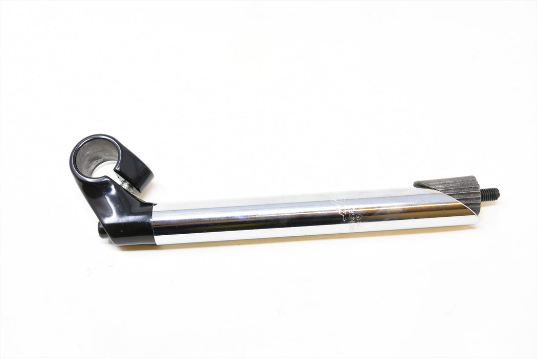 Get Higher Bike Riding Position With This Short Reach Bicycle Handlebar Stem 220mm Long 25.4mm Chrome With Black Alloy Top 40mm Reach