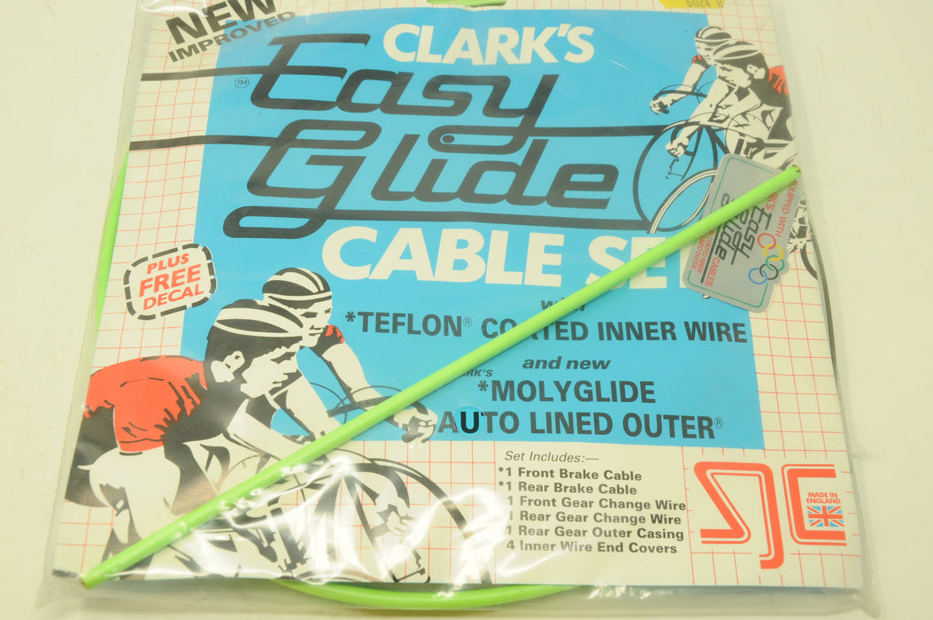 GREEN CLARKS 60’s 70’s,80’s RACING BIKE "EASY GLIDE" FULL CABLE SET TEFLON COATED EROICA